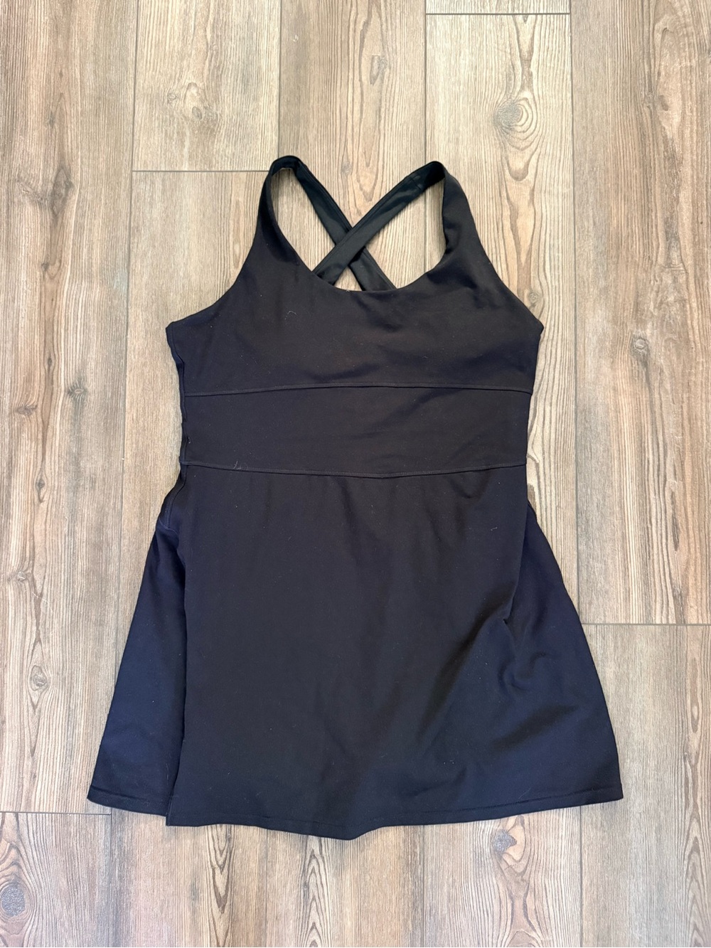 Fabletics Black Crossback Mini Dress